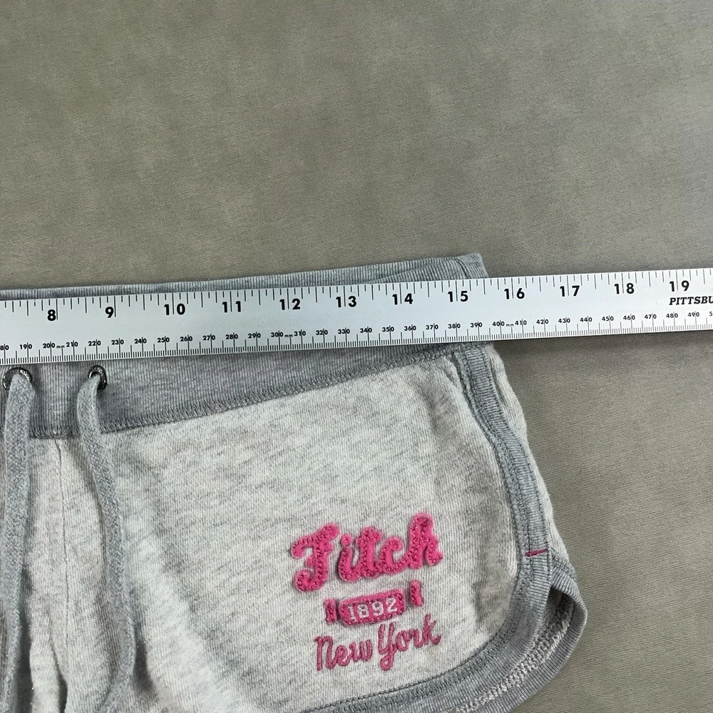 Y2K Abercrombie & Fitch Mini Micro Sweat Shorts Gray Low-Rise Lounge Cheeky